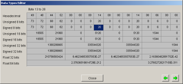 Example window: Data Type Editor